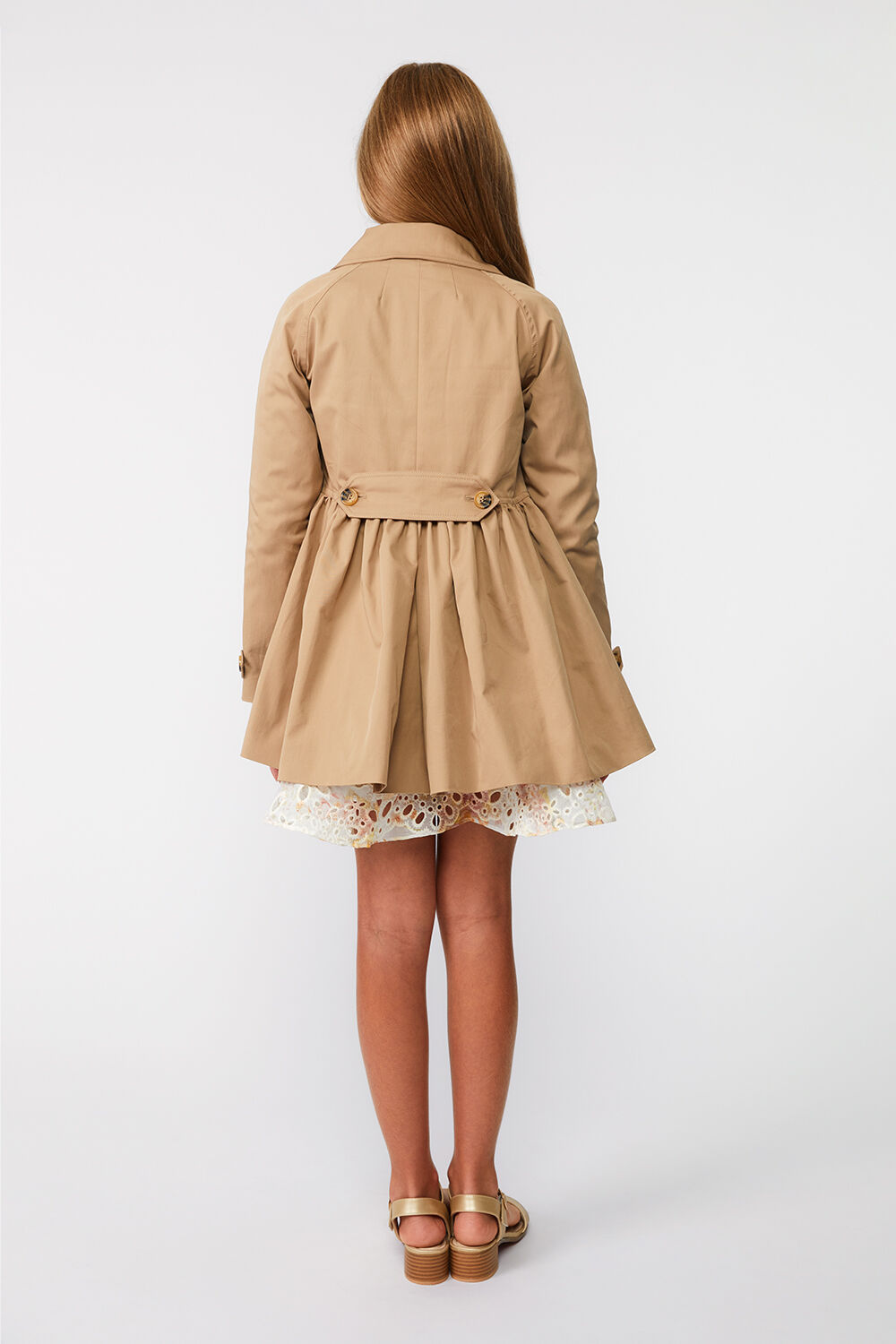 GIRLS MIA CLASSIC TRENCH in colour TAN