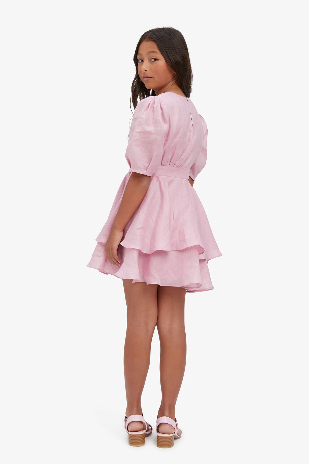 GIRLS MAIA MINI DRESS in colour PETAL PINK