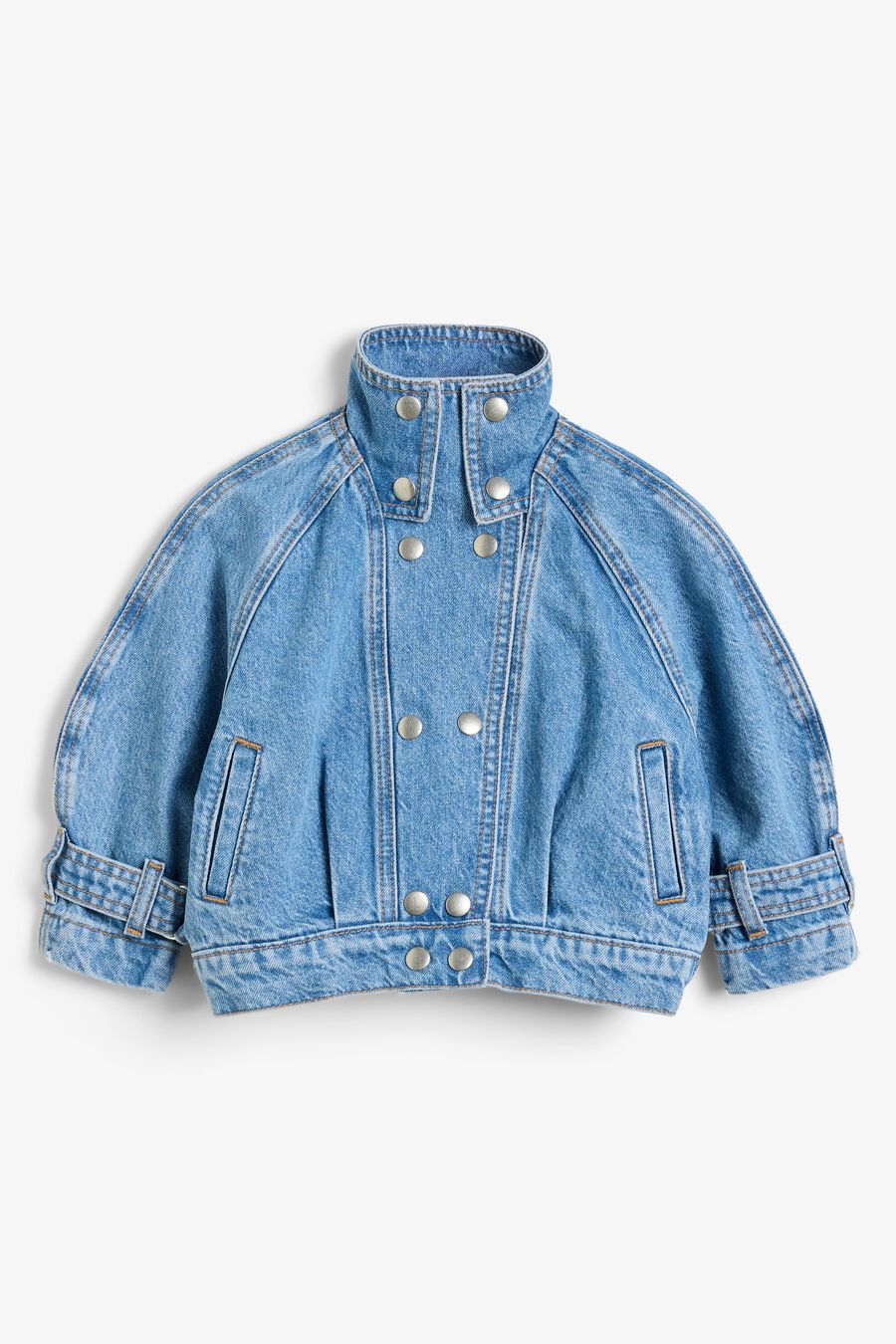 Girls Micah Funnel Neck Denim Jacket