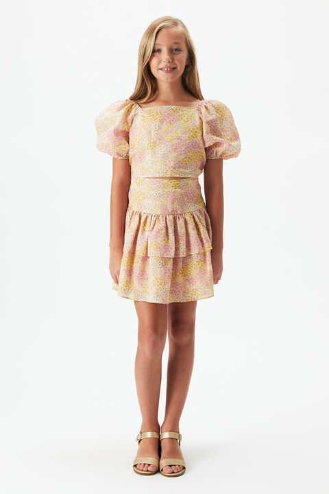 GIRLS AMEILA FLORAL SKIRT in colour EL N YELLOW