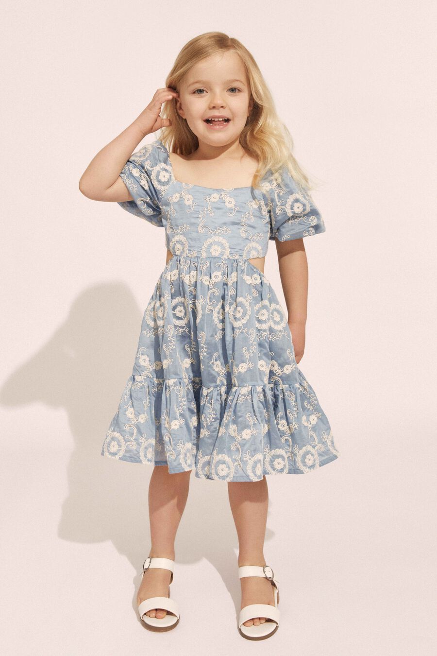 Girls Ellory Broderie Mini Dress