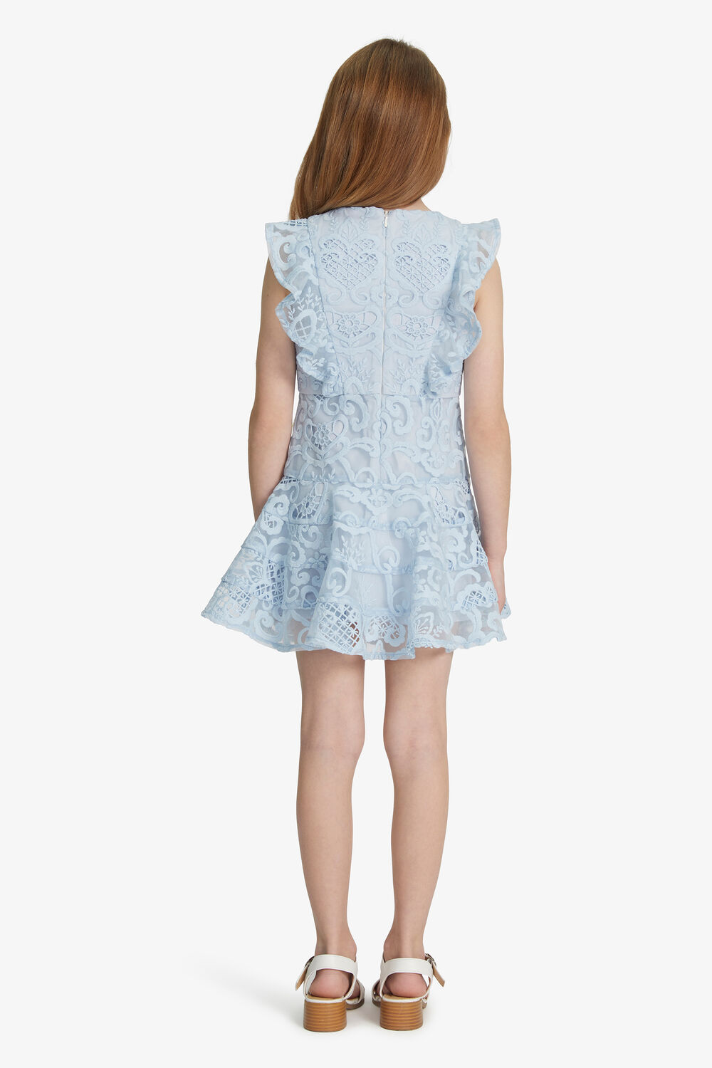 SADIE LACE DRESS in colour CROWN BLUE