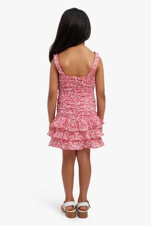 MIKA FLORAL DRESS in colour PEACH WHIP