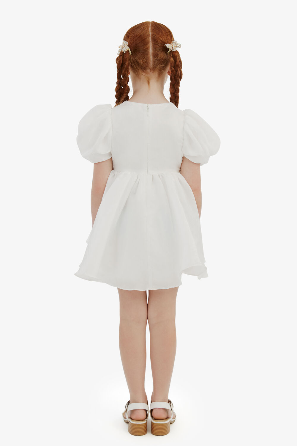 GIRLS JULIET ORGANZA MINI DRESS in colour BRIGHT WHITE