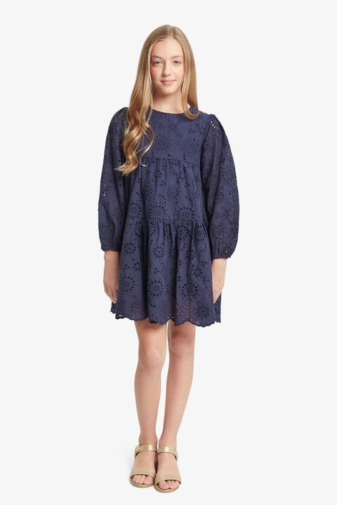Girls ARIANNA MINI DRESS in colour BLACK IRIS