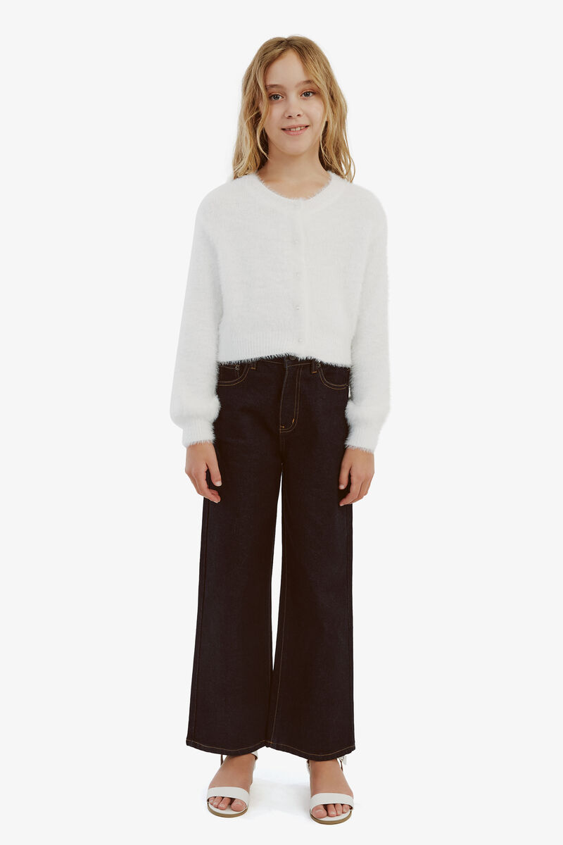Girls Bell Sleeve Cardi In Ivory Bardot Junior