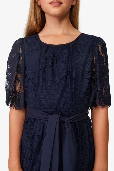 Girls JOELLE LACE DRESS in colour BLACK IRIS