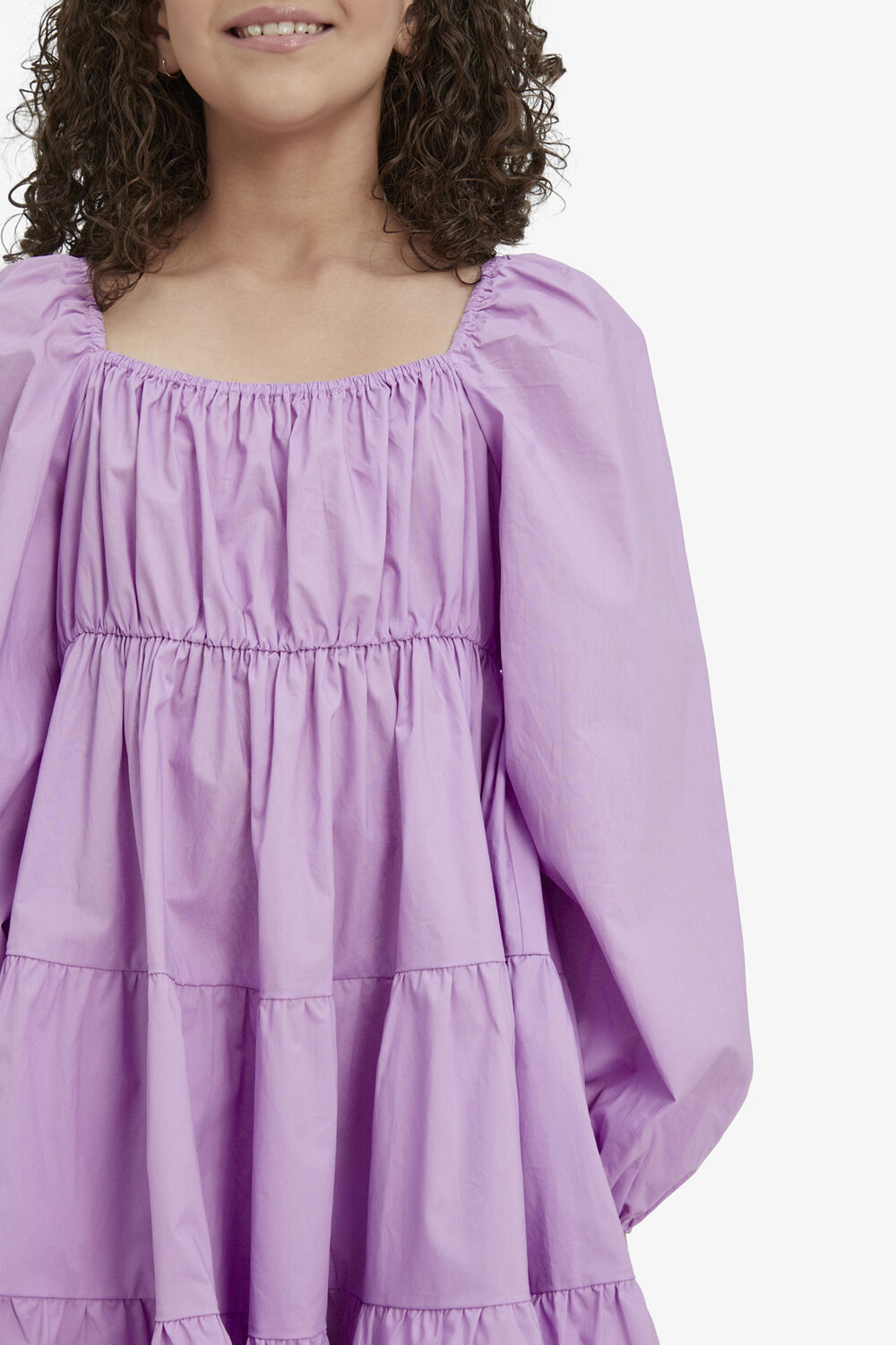 MAVES POPLIN DRESS in colour THISTLE