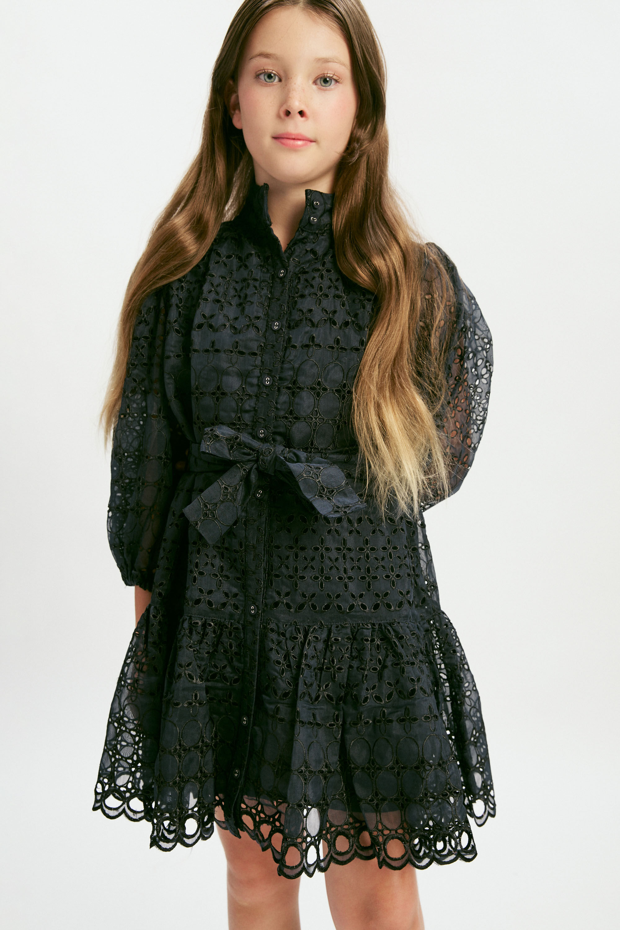 Girls black shirt dress 2025