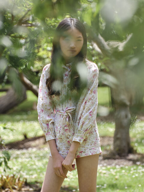 GIRLS ASHA PLAYSUIT in colour ROSE TAN