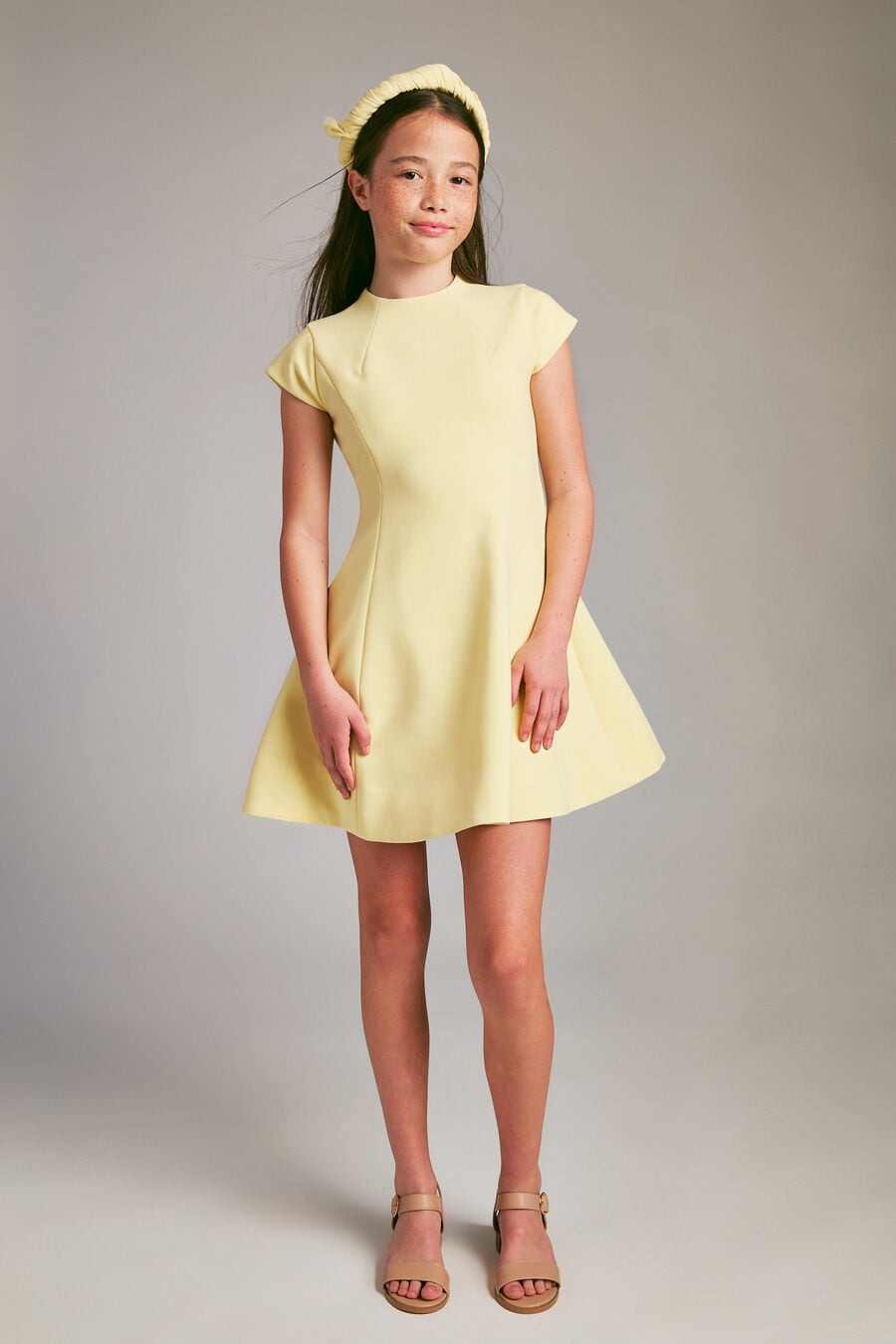 DELYLA MINI DRESS in colour Lemon