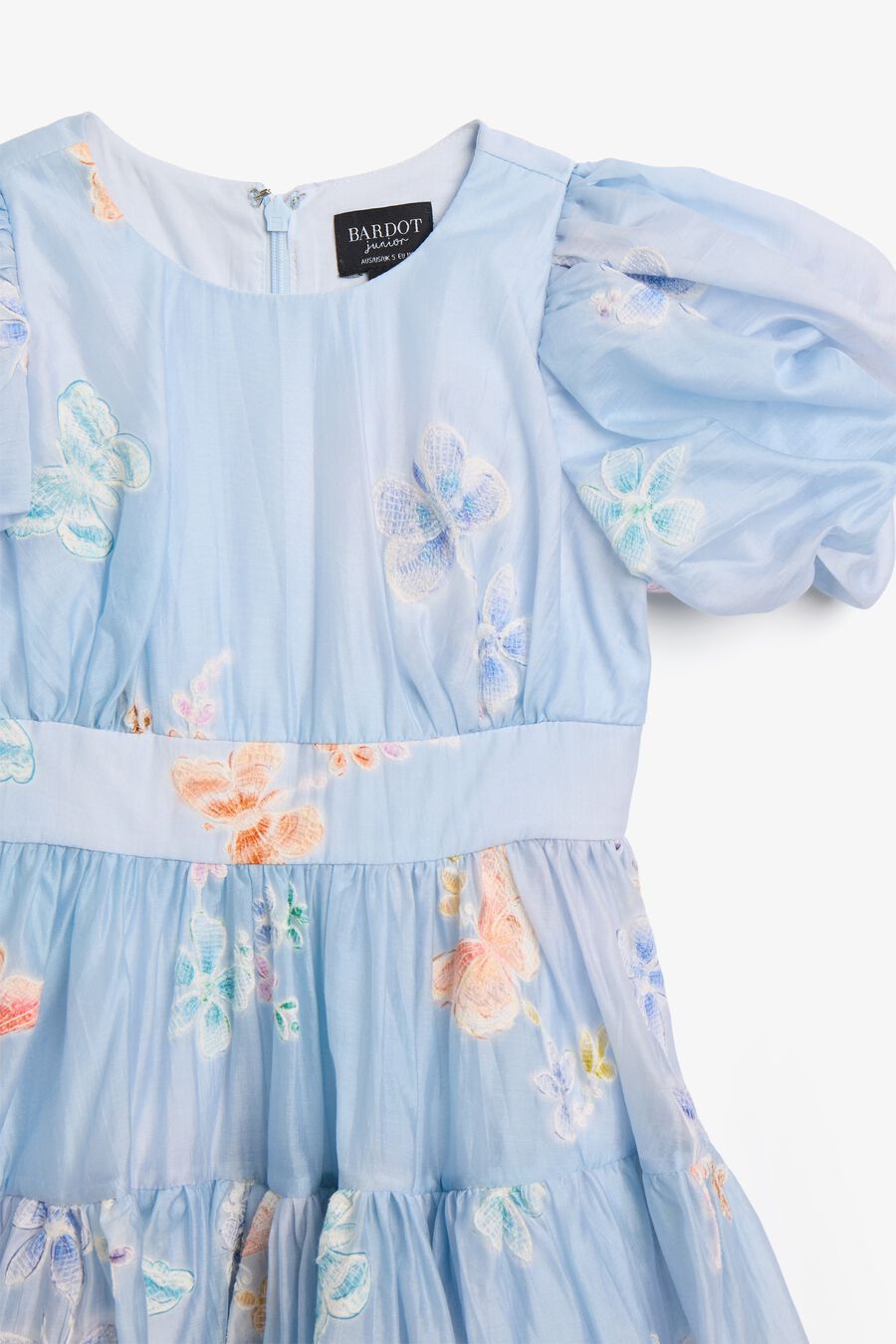 ZOE BUTTERFLY MIDI DRESS in colour Steel Blue