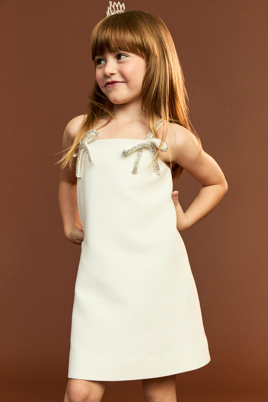 ZOE MINI DRESS in colour Orchid White