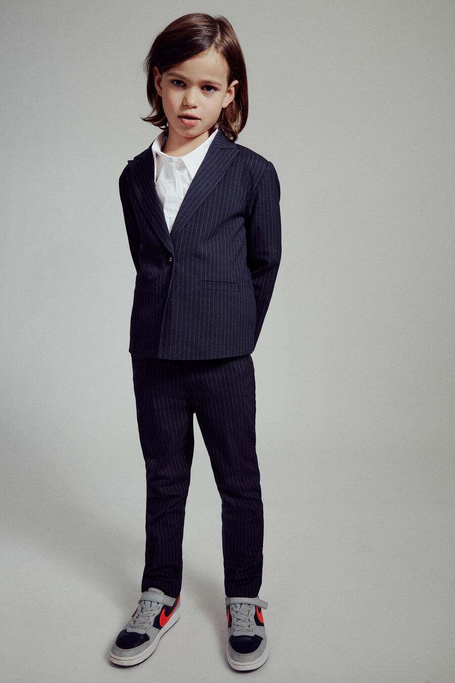 Boys Charles Pin Striped Pant