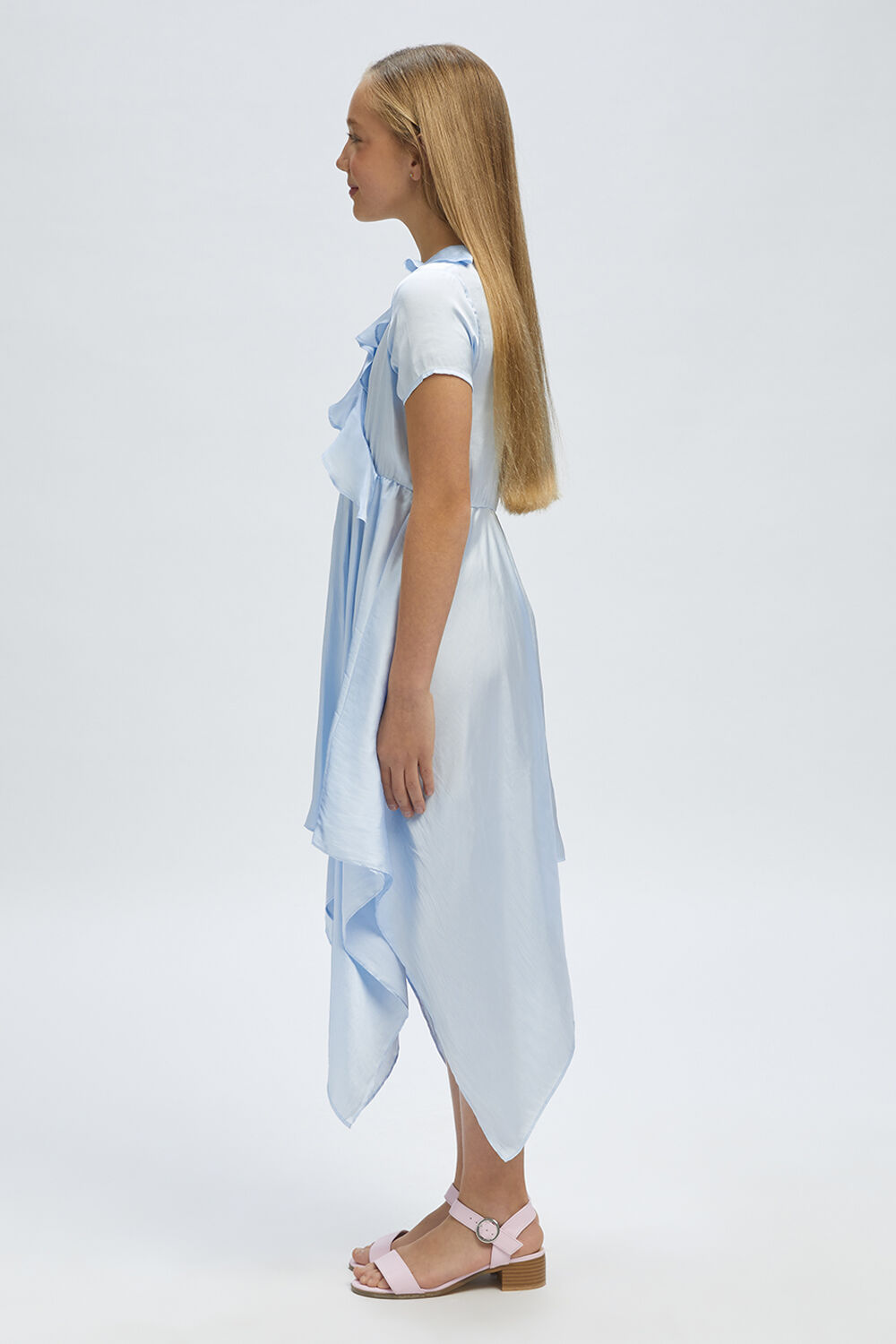 GIRLS CARTER HANKY DRESS in colour CROWN BLUE