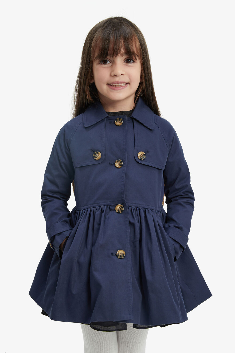 GIRLS MIA CLASSIC TRENCH in colour BLACK IRIS