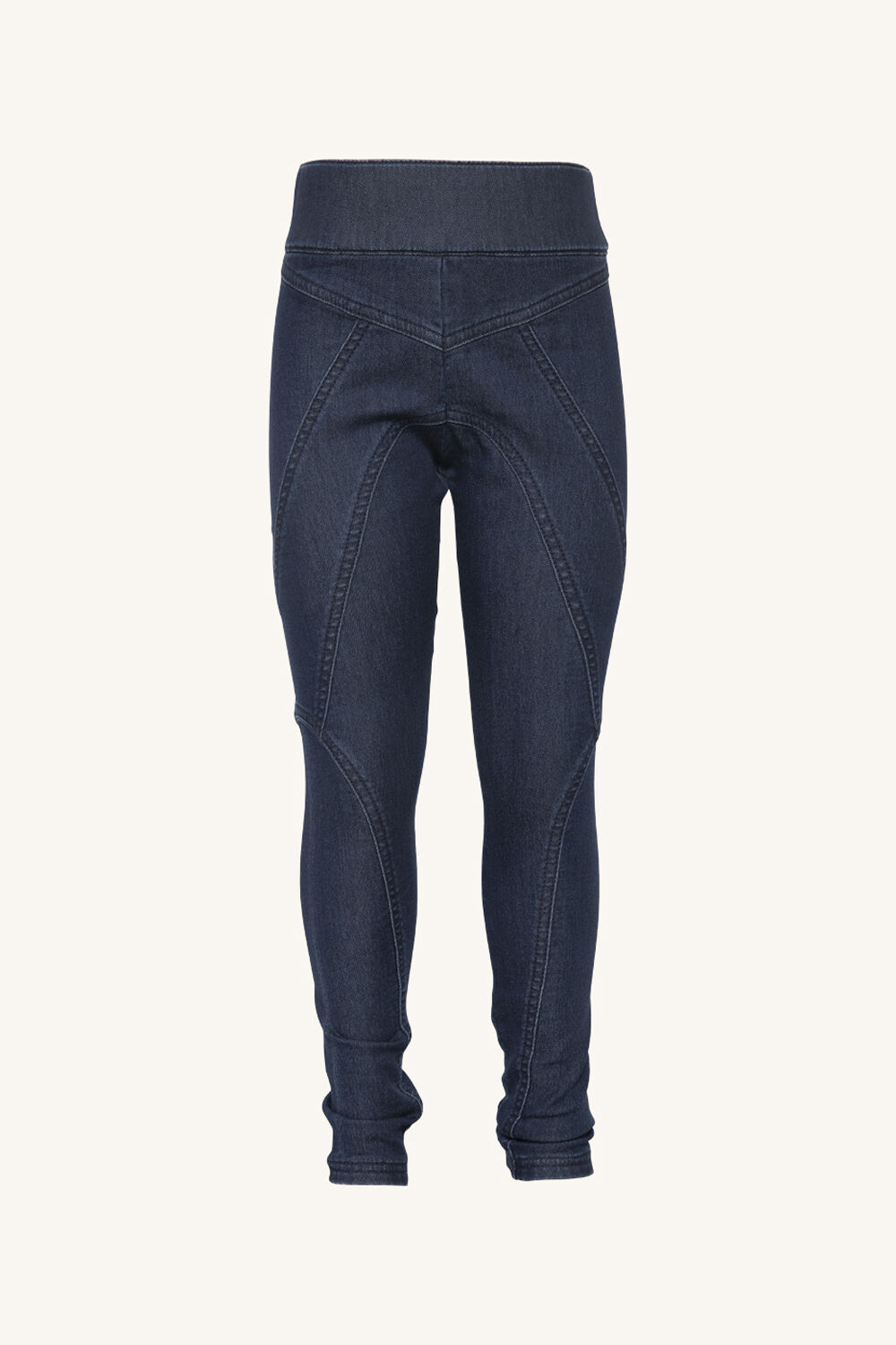 Girls SPLICED DENIM LEGGING in colour TRUE NAVY