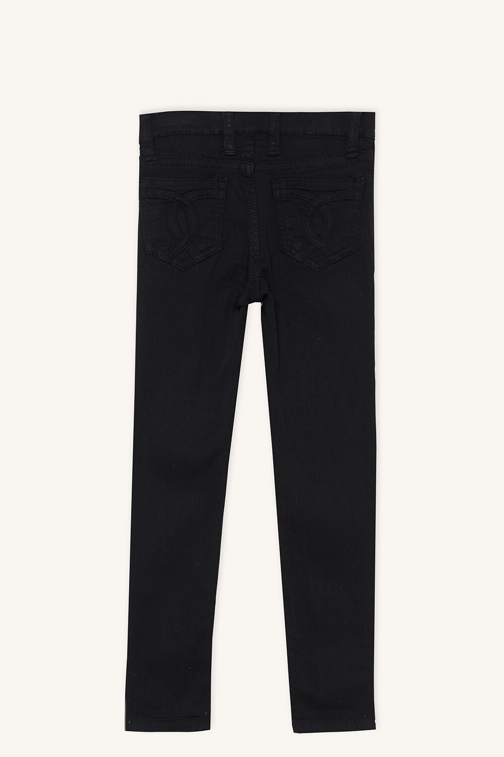 JUNIOR GIRL SIENNA MID RISE JEAN in colour JET BLACK