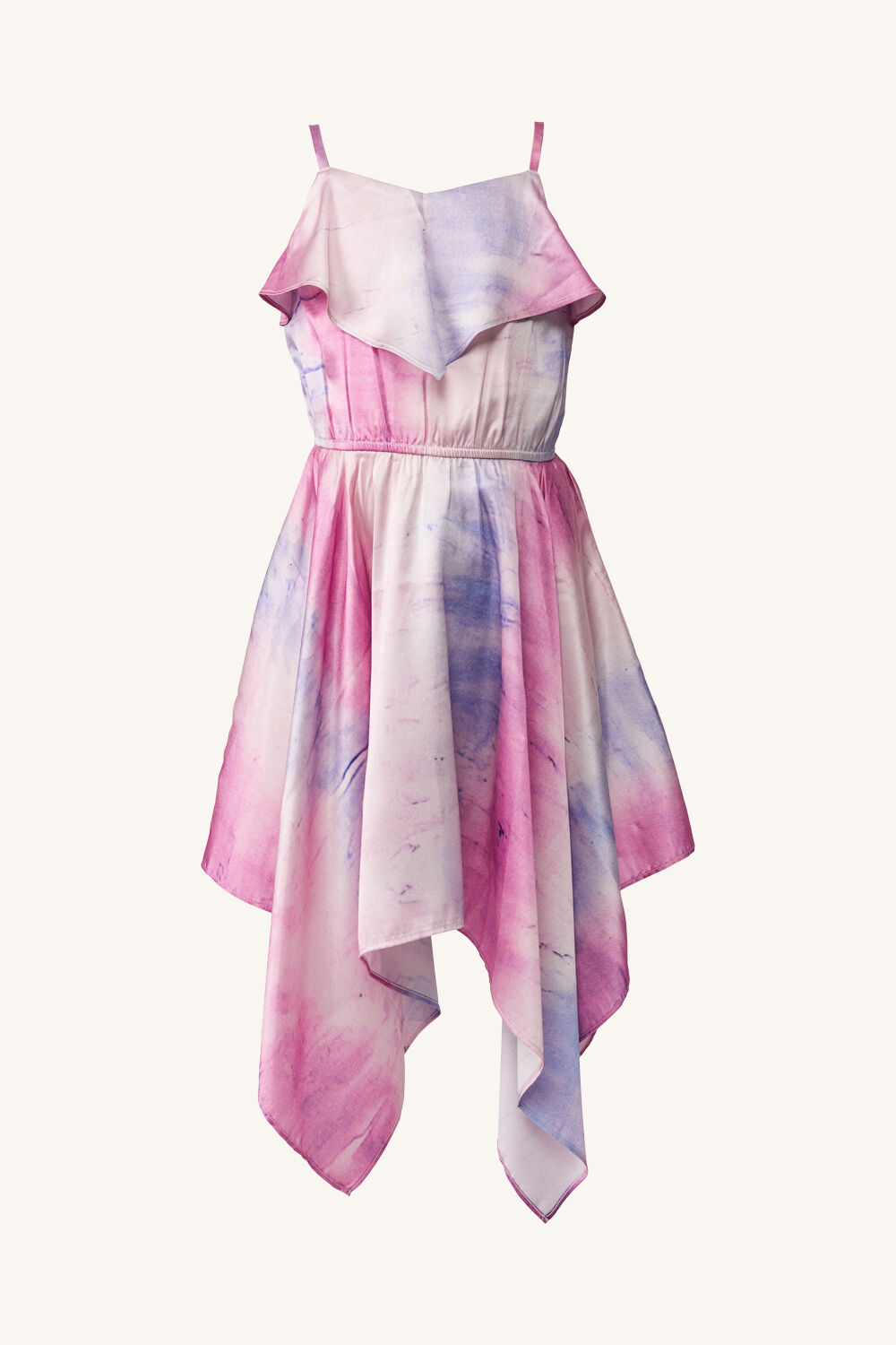GIRLS ADDY PRINTED HANKY DRESS in colour BRIGHT WHITE