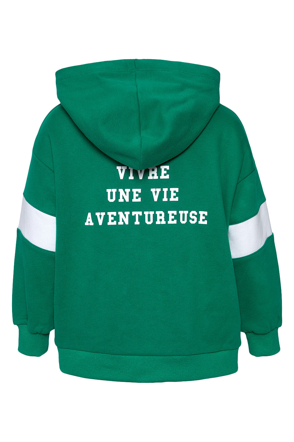 GIRLS OVERSIZED ADVENTURE HOODIE in colour DEEP GRASS GREEN