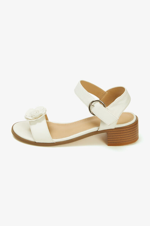 FLOWER HEEL in colour CLOUD DANCER