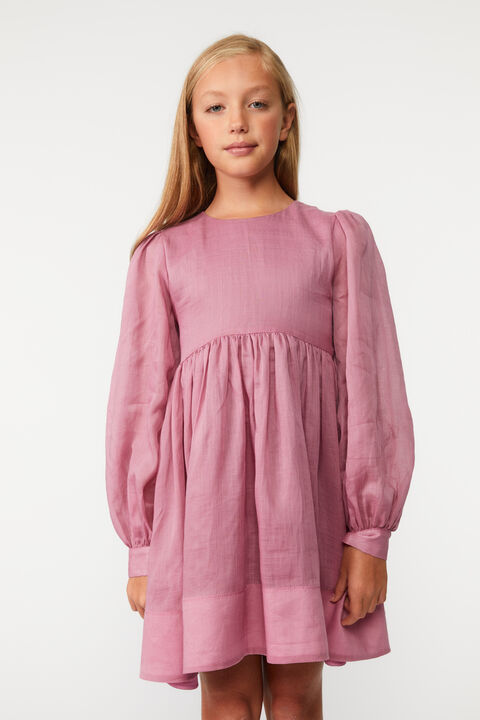 GIRLS LETICIA MINI DRESS in colour VANILLA CREAM