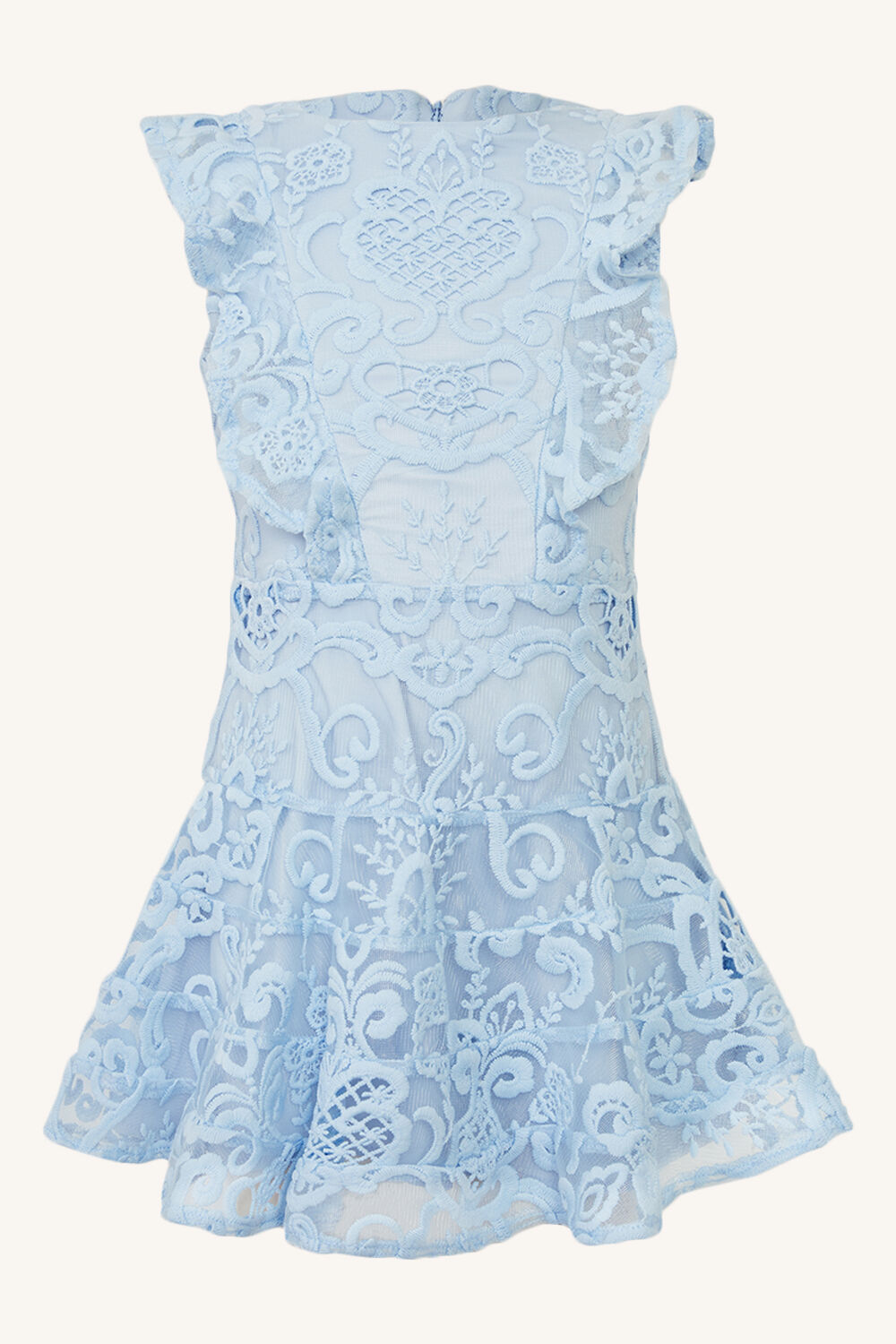 SADIE LACE DRESS in colour CROWN BLUE
