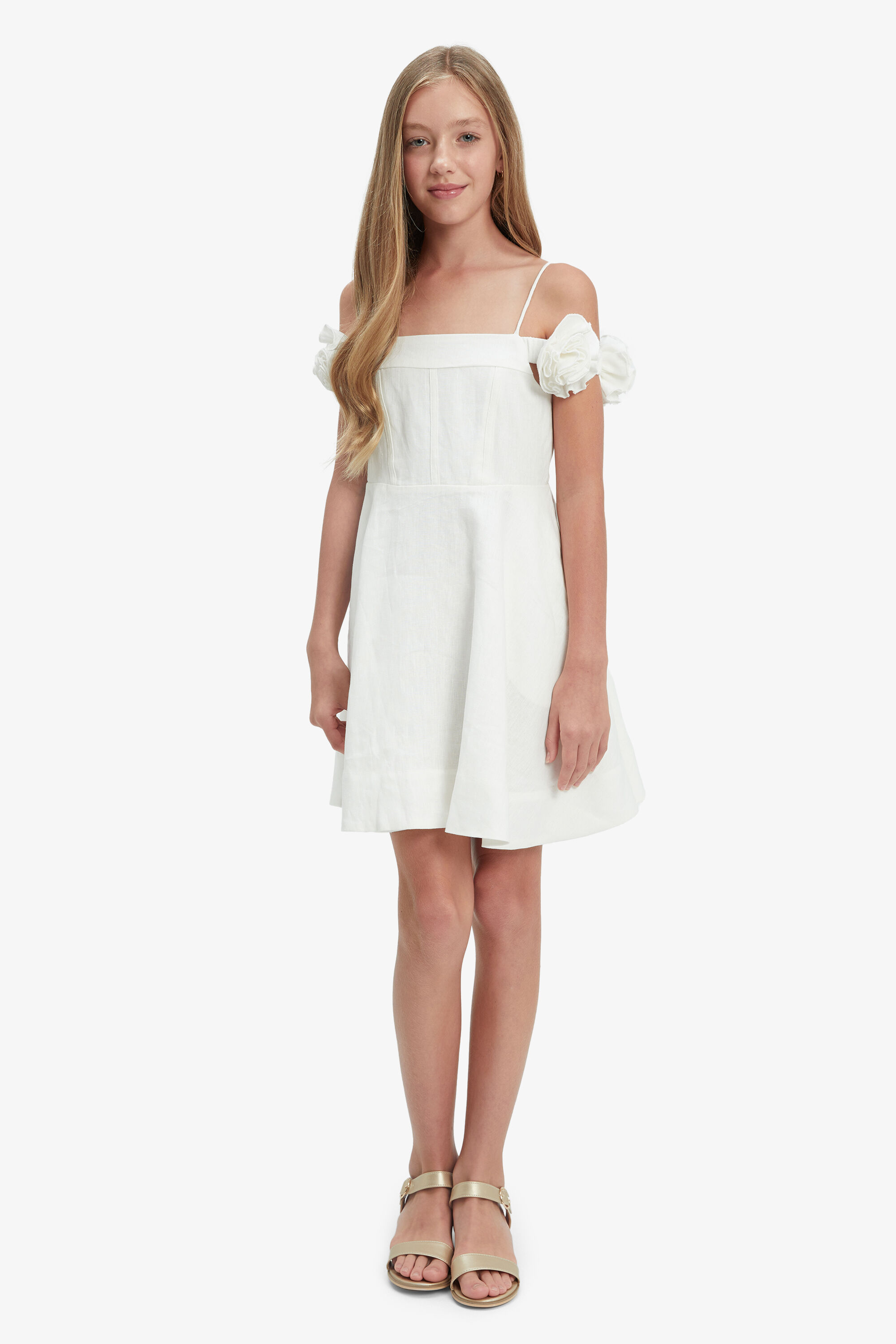 White Dresses Bardot Junior
