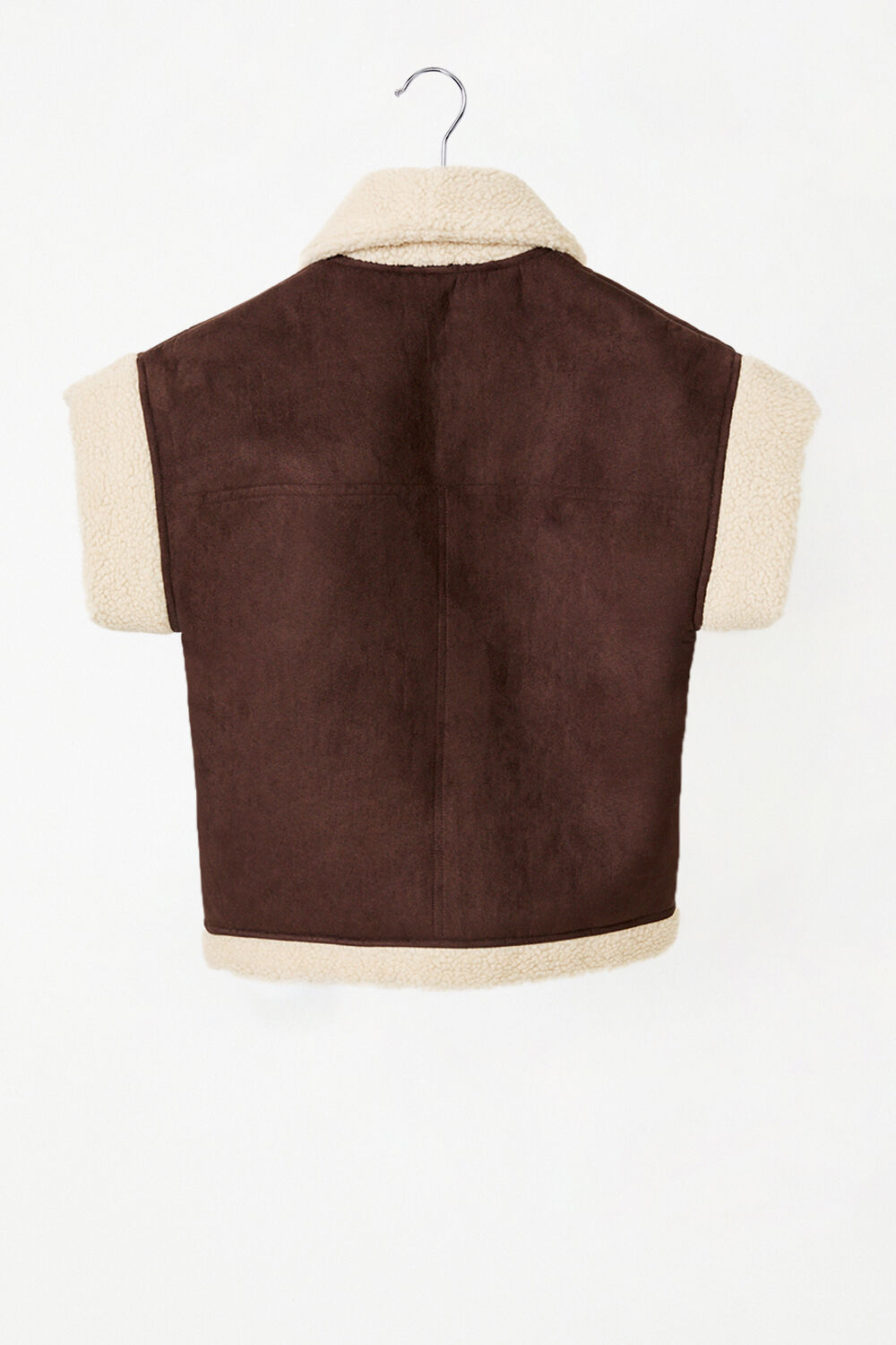 GIRLS FREYA SHEARLING VEST in colour CHOCOLATE BROWN