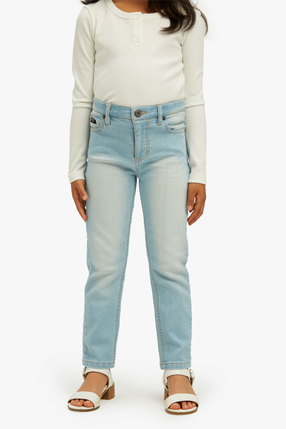 GIRLS SOPHIE KNIT DENIM JEAN in colour CITADEL