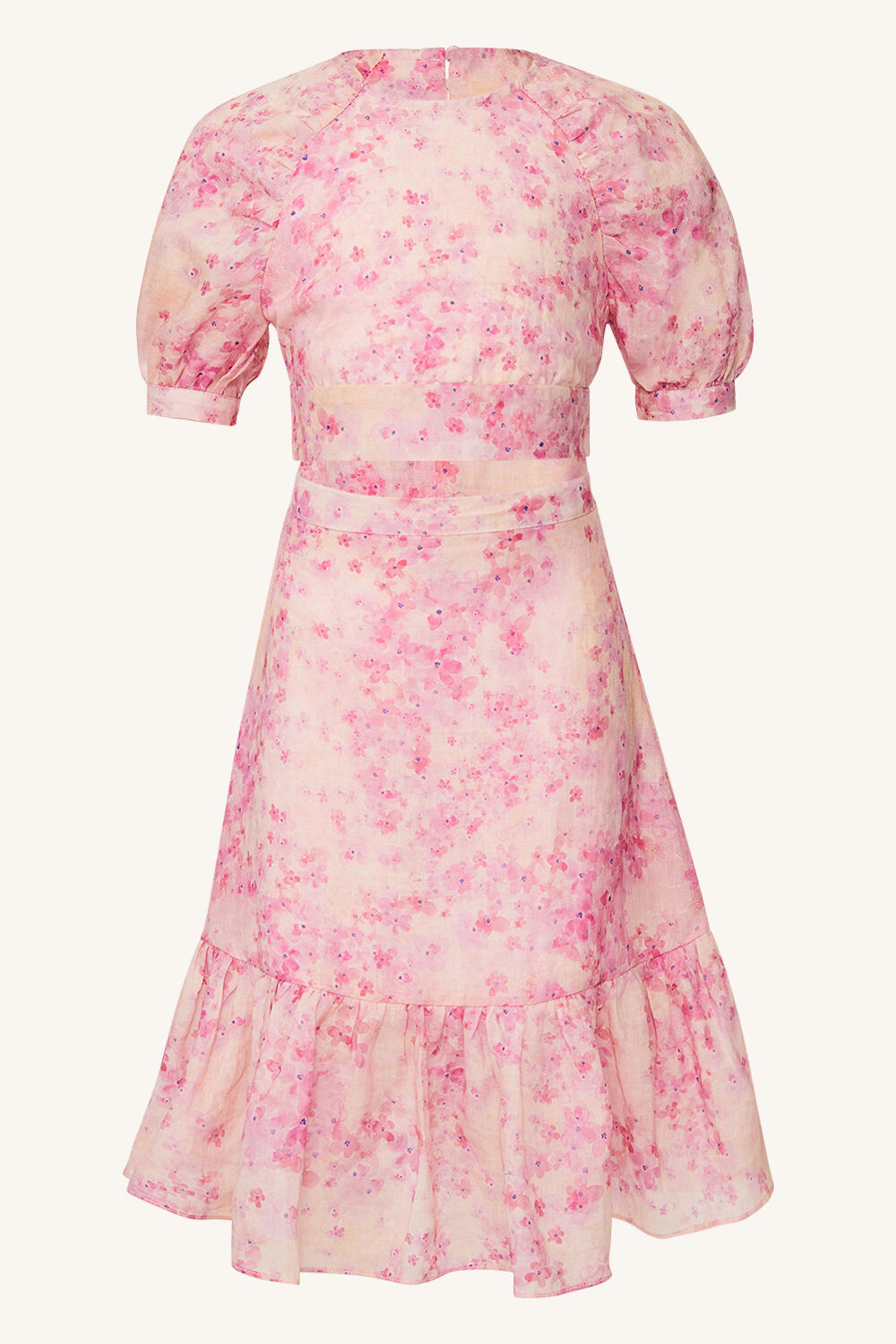 girls essie floral top in colour PEACH WHIP