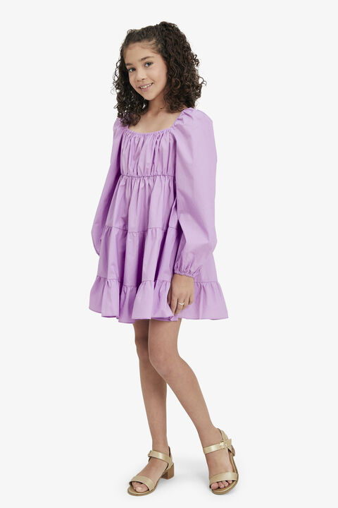 MAVES POPLIN DRESS in colour THISTLE