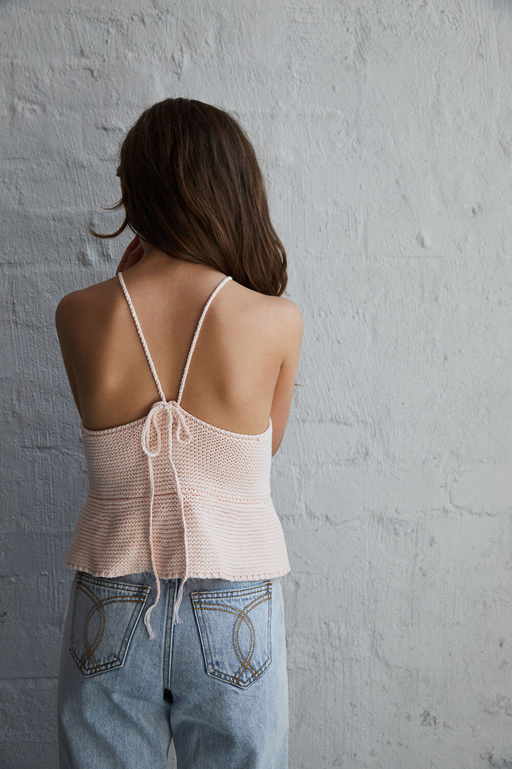 GIRLS ANDI KNIT TOP in colour SEASHELL PINK