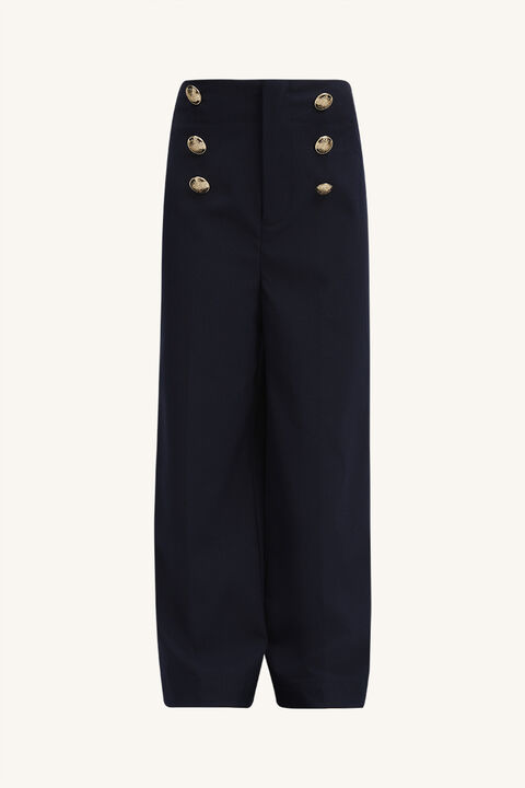 GIRLS ADDIE WIDE LEG PANT in colour BLACK IRIS