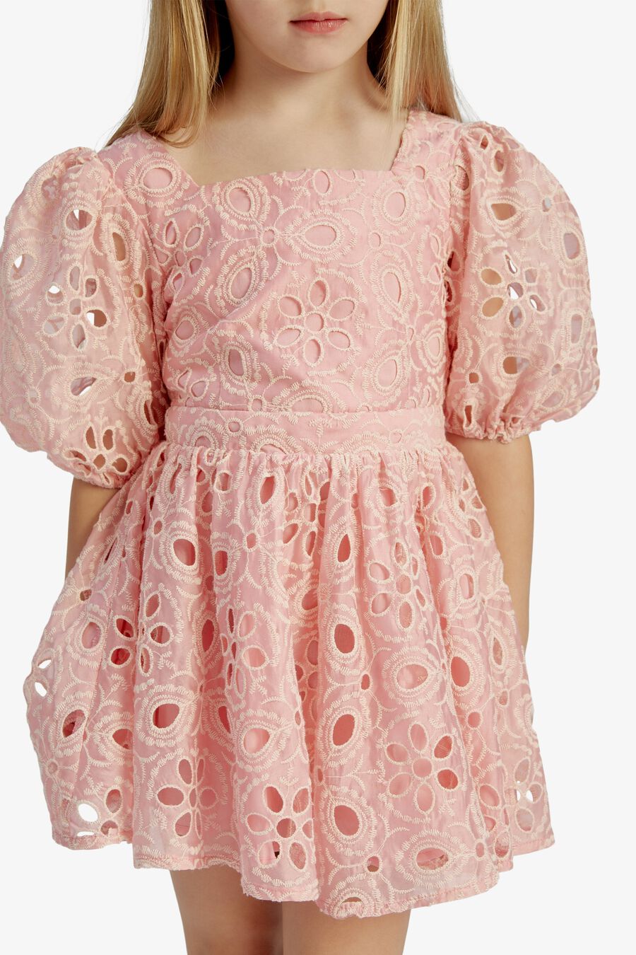 Girls Margo Broderie Mini Dress