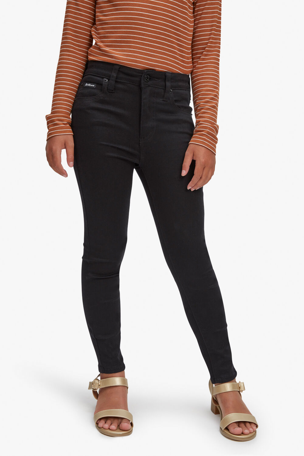 Girls SIENNA SUPER HIGH JEAN in colour JET BLACK