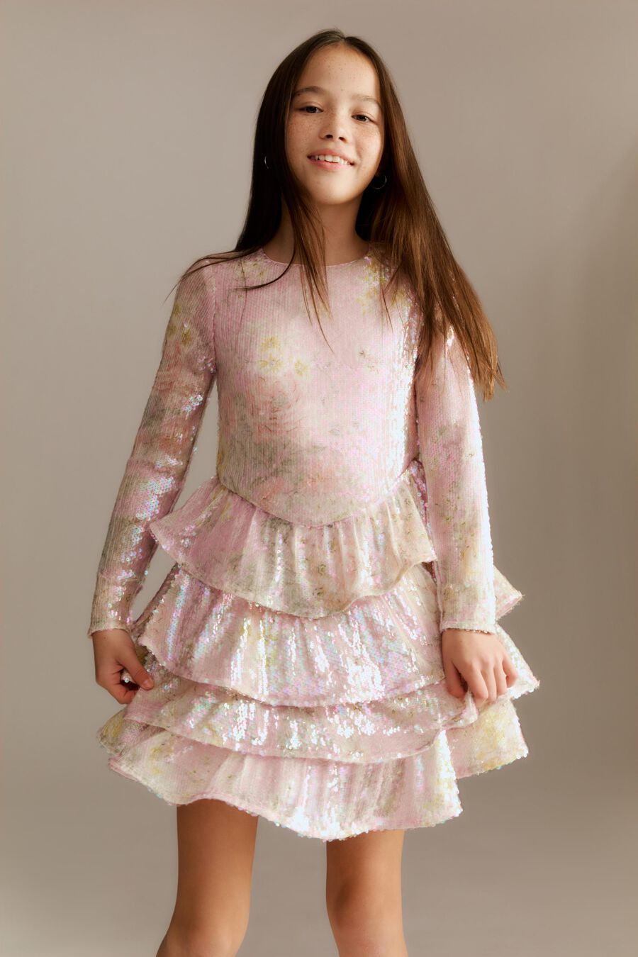 Girls Abby Sequin Mini Dress