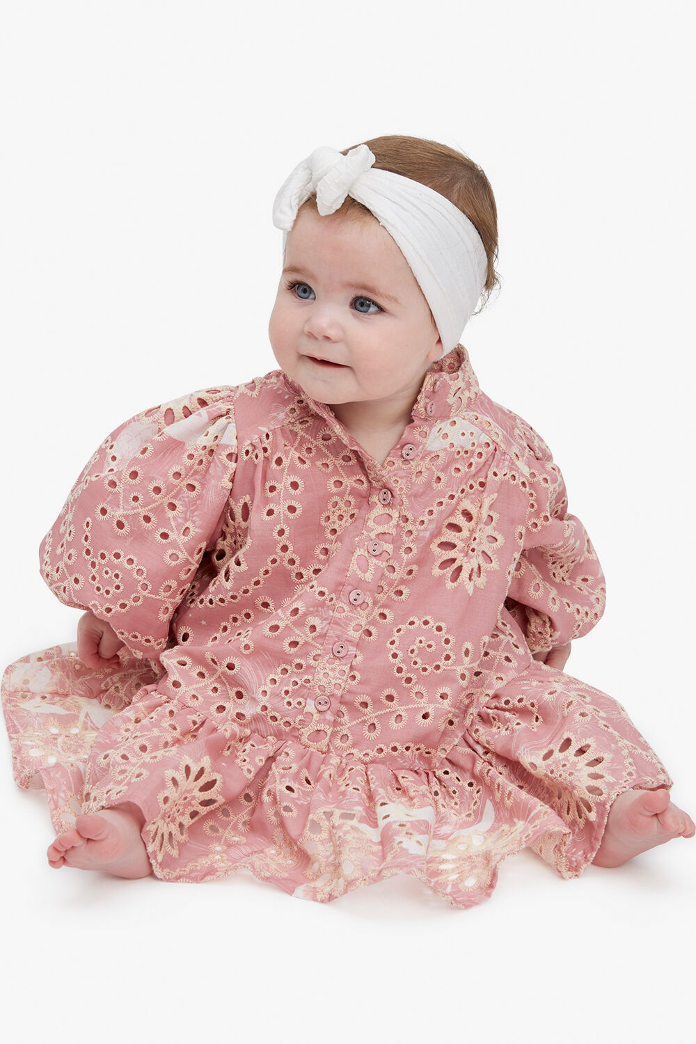 BABY GIRL MILA MINI SHIRT DRESS in colour ANGEL FALLS