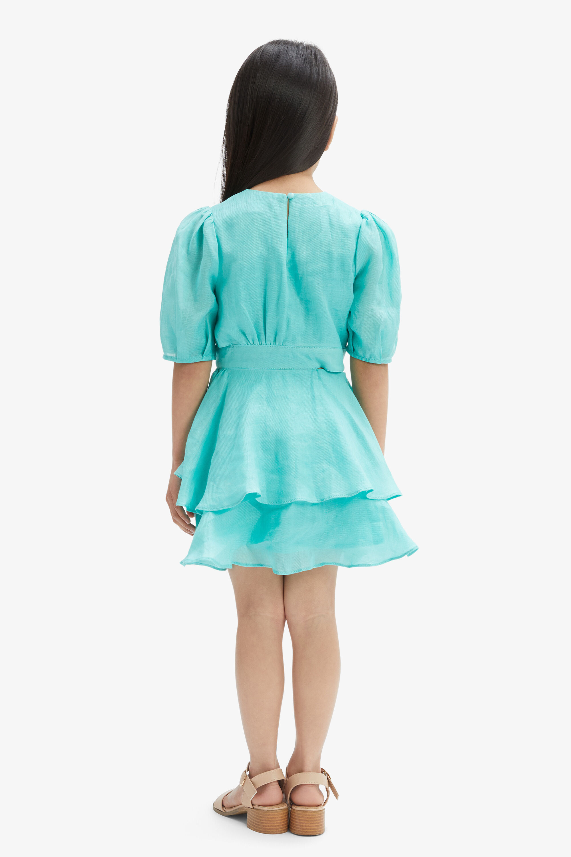 Girls Maia Mini Dress In Aqua Bardot Junior