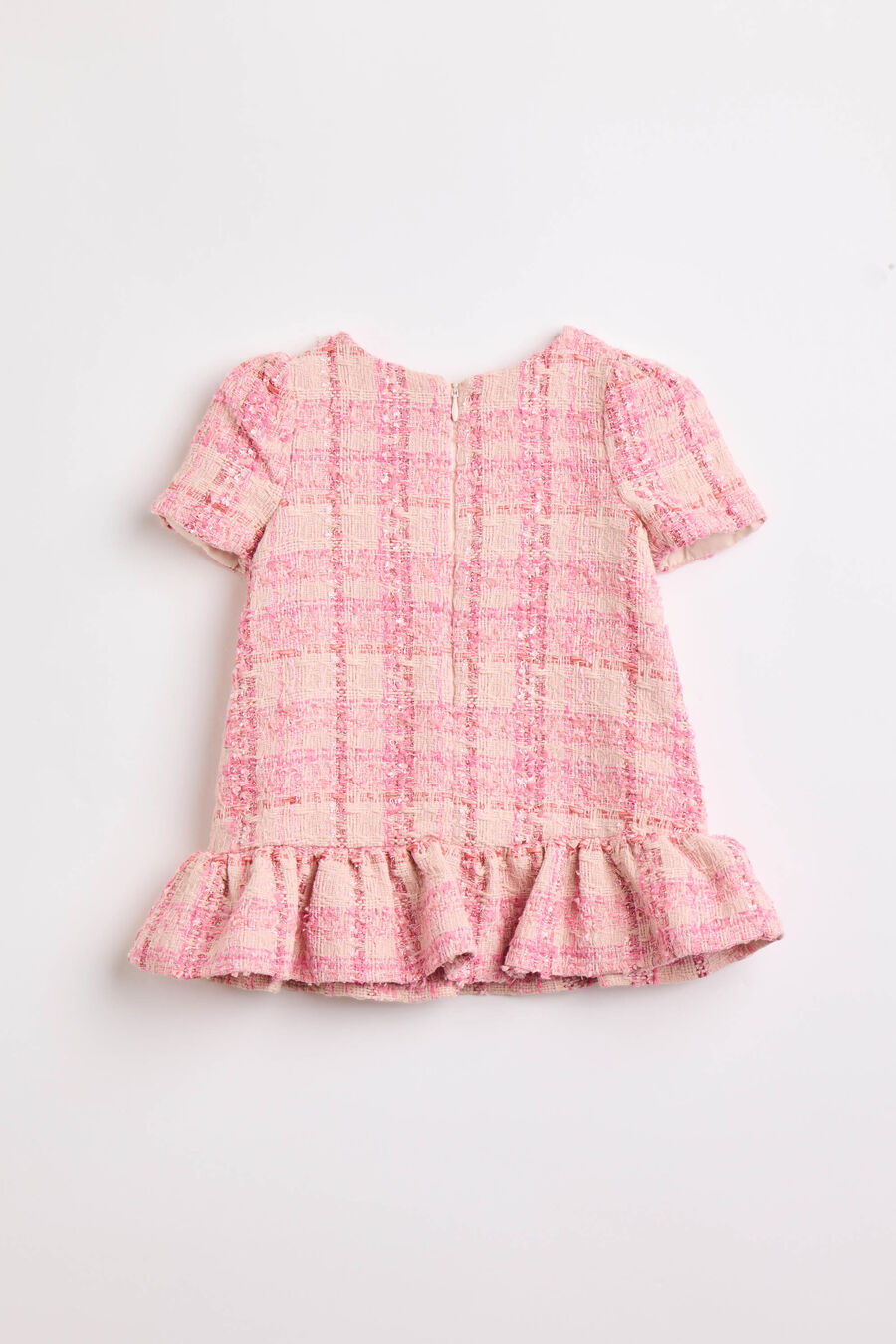 INES BOUCLE MINI DRESS in colour Pink