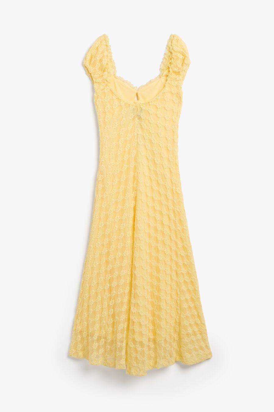 CLAUDINE LACE DRESS in colour Canary Yellow