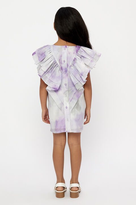 GIRLS EBONY SHIFT DRESS in colour LILAC SWRL