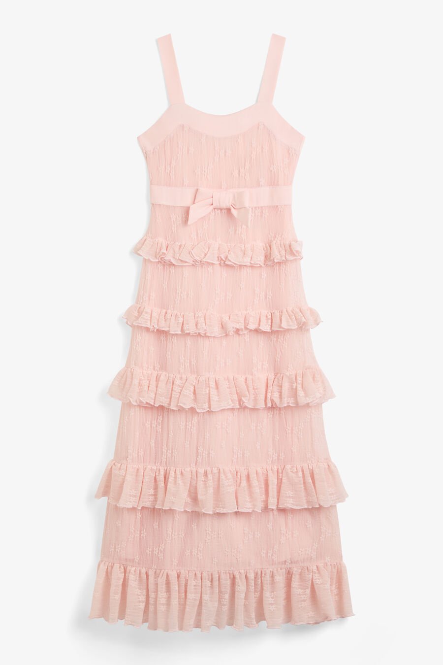 ALICIA TIERED MAXI DRESS in colour Soft Pink