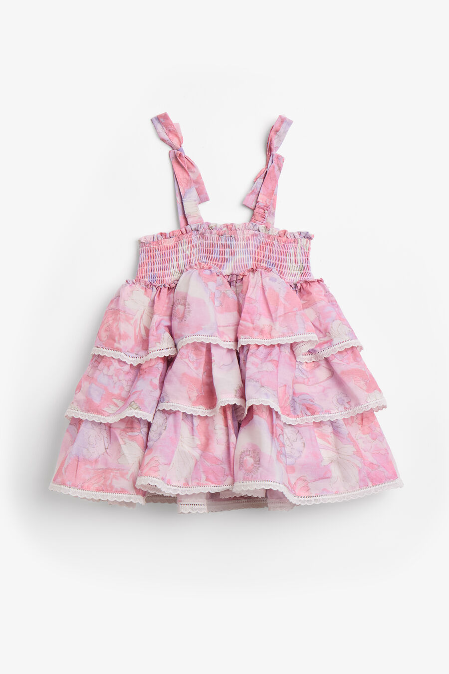 LEXIE TIERED DRESS in colour Pink