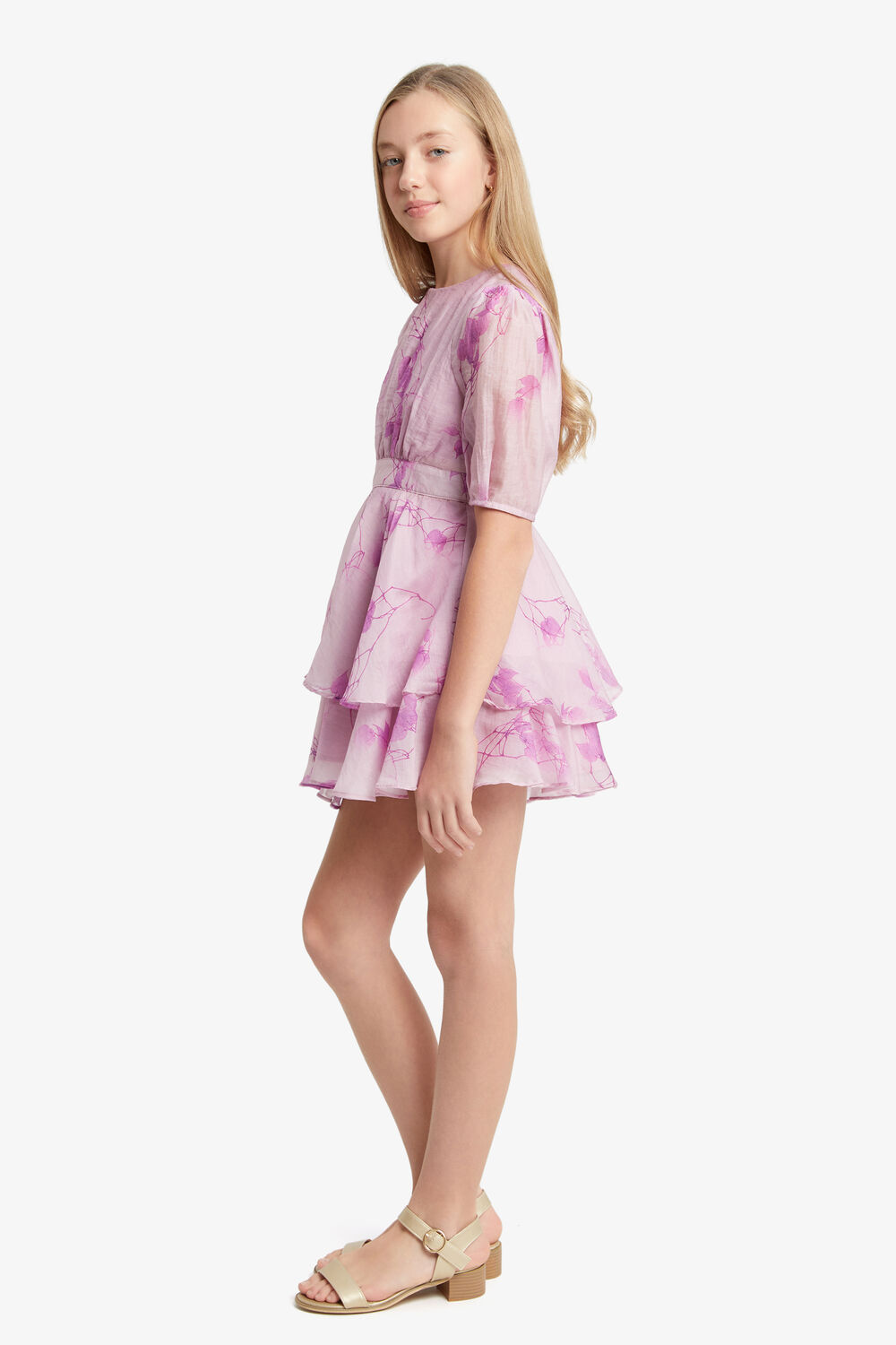 SUKI MINI DRESS in colour VIOLET TULIP