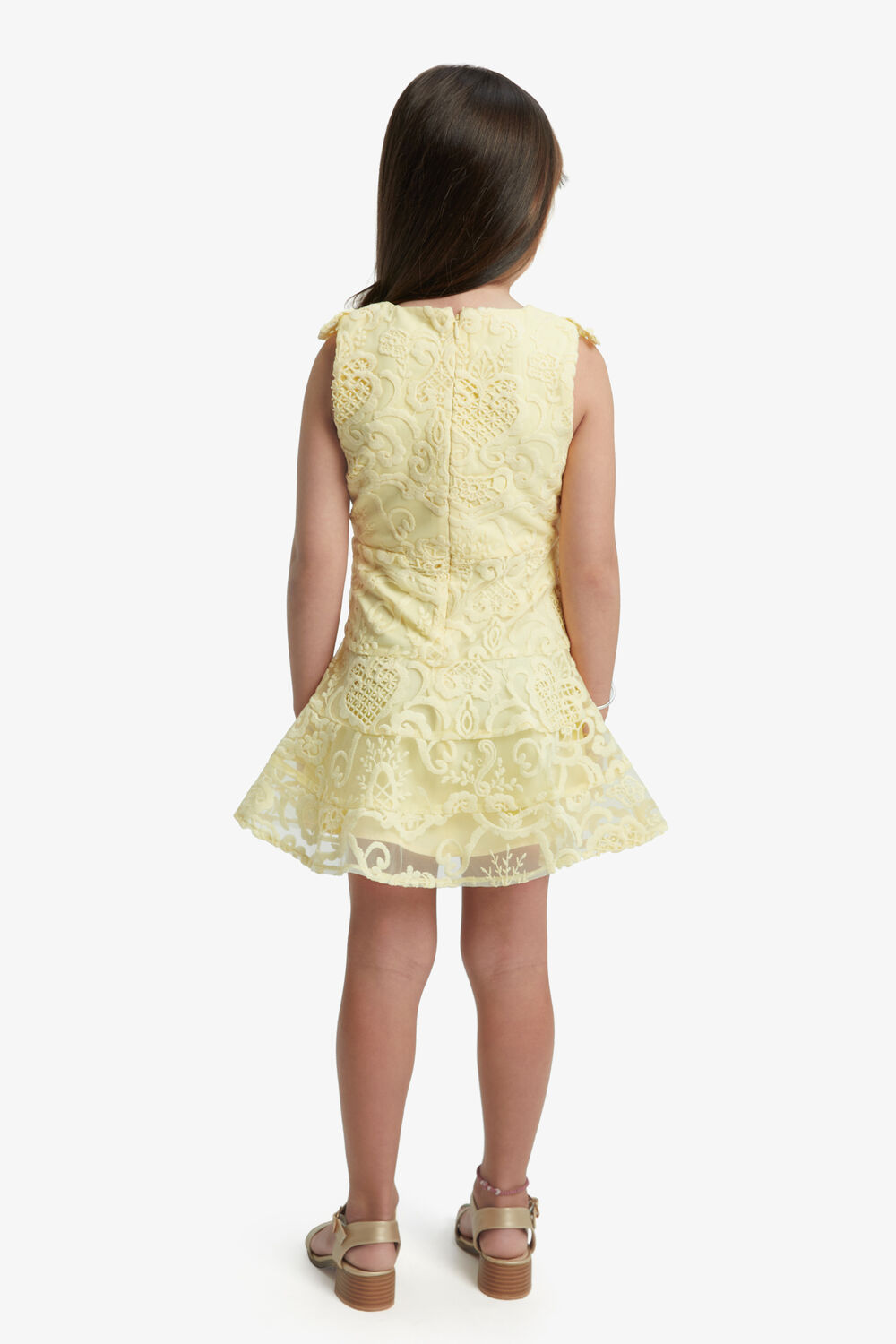 SADIE LACE DRESS in colour LIMELIGHT