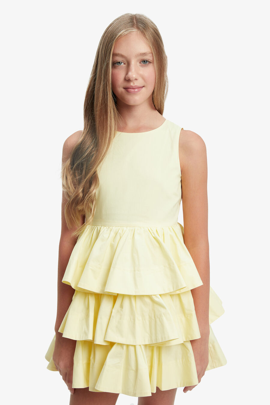GIA POPLIN DRESS in colour Canary Yellow