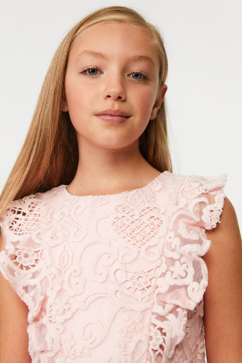 SADIE LACE DRESS in colour VANILLA CREAM