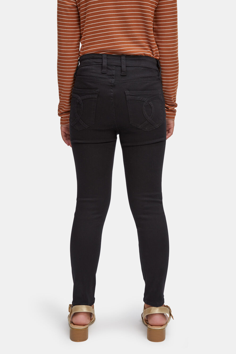 Girls SIENNA SUPER HIGH JEAN in colour JET BLACK