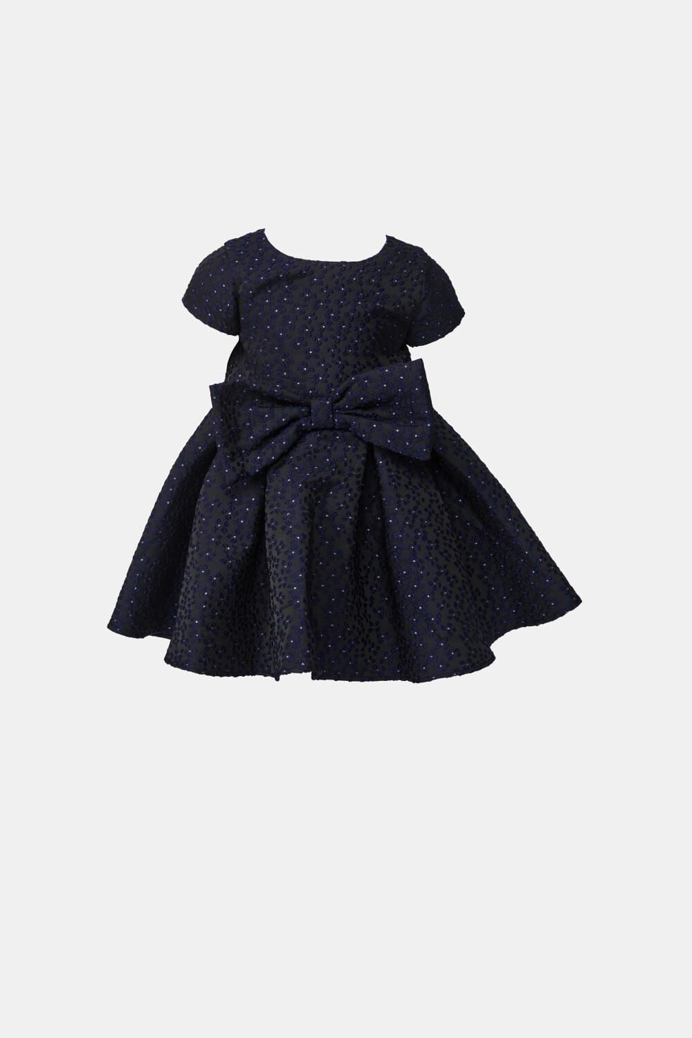 baby mirela mini bow dress in colour BLACK IRIS